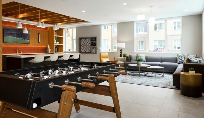 Club Room With Foosball | Robinson at One University | Affordable Fairfax VA Apartments