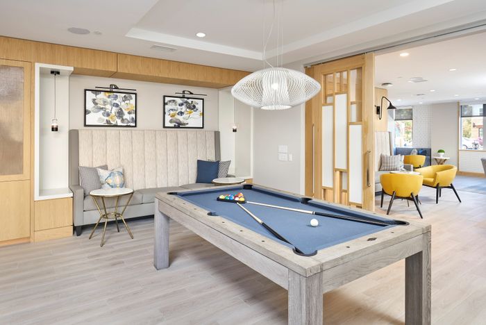 Club Room With Billiards | Belmont at One University | Affordable Senior Apartments | Affordable Fairfax VA Apartments
