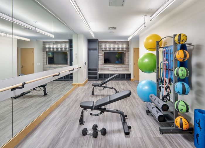 Community Building Workout Studio | Robinson at One University | Affordable Fairfax County Apartments