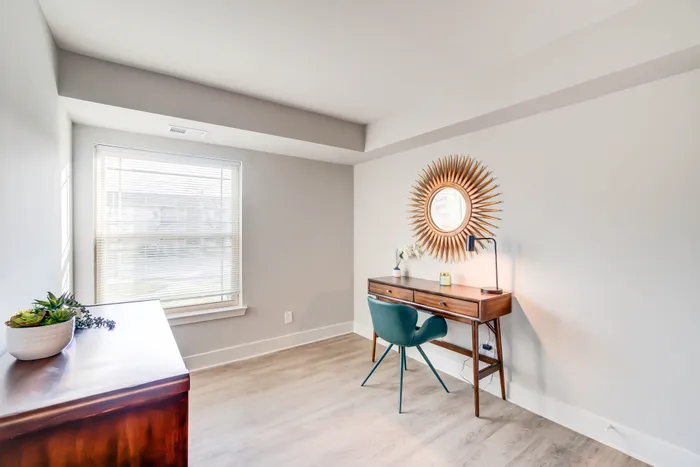 Newly Renovated Bedrooms With Wood-Style Flooring  | Creekside Village | Affordable Alexandria VA Apartments