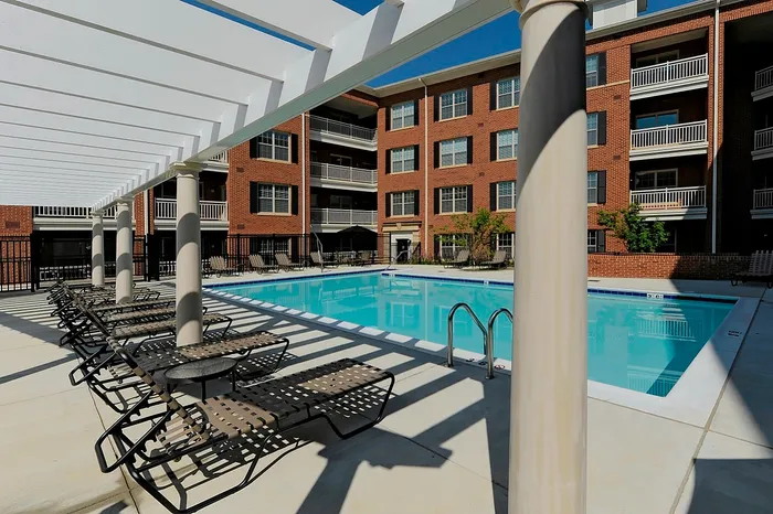 Inviting Outdoor Pool Area With Sun Deck | Madison at Ballston Station | Arlington VA Apartments