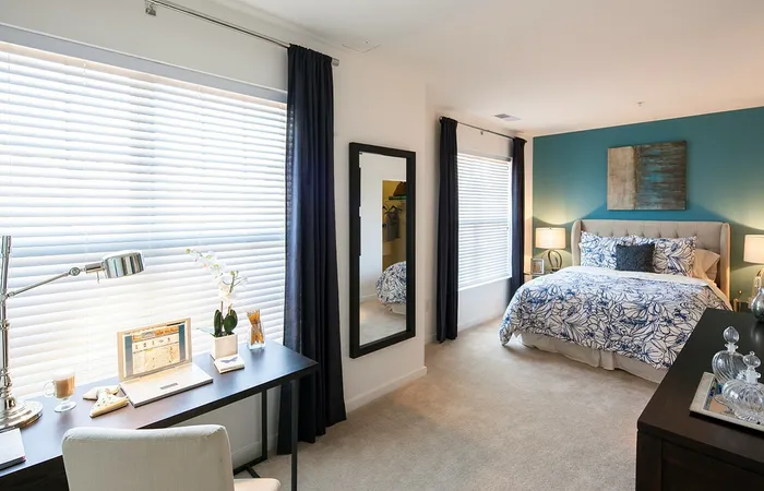 Large Bedroom With Space For a Queen Bedroom Set, Dressers, Desk & More	| Madison at Ballston Station | Arlington VA Apartments