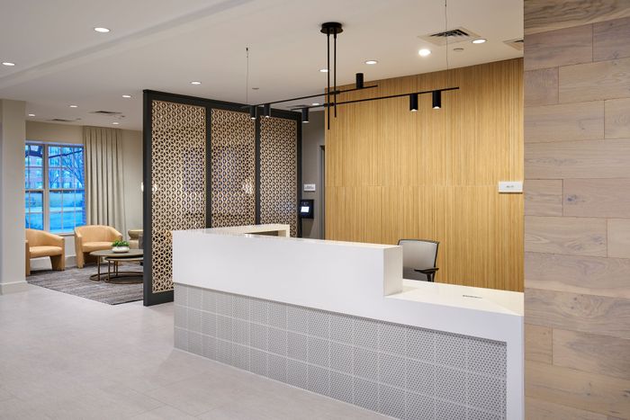 Newly Renovated Lobby With Comfy Seating Areas |  Madison at Ballston Station | Arlington VA Apartments