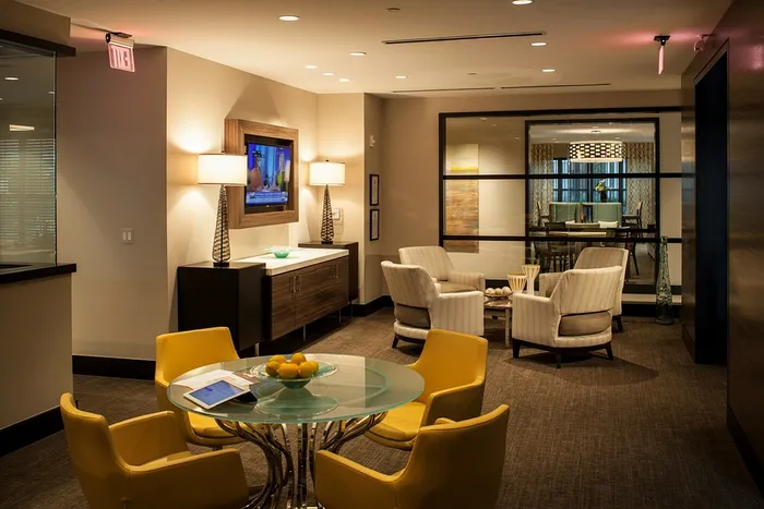 Contemporary Lobby With Multiple Seating Areas | Madison at Ballston Station | Arlington VA Apartments