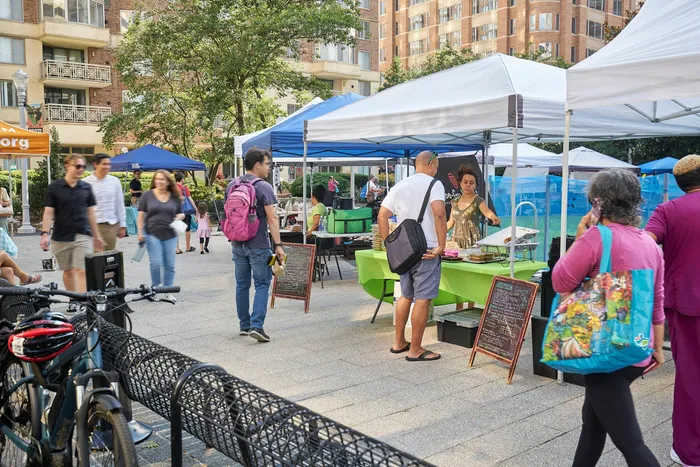 Experience Multiple Nearby Farmers Markets Including This One at Welburn Square | Madison at Ballston Station | Arlington VA Apartments