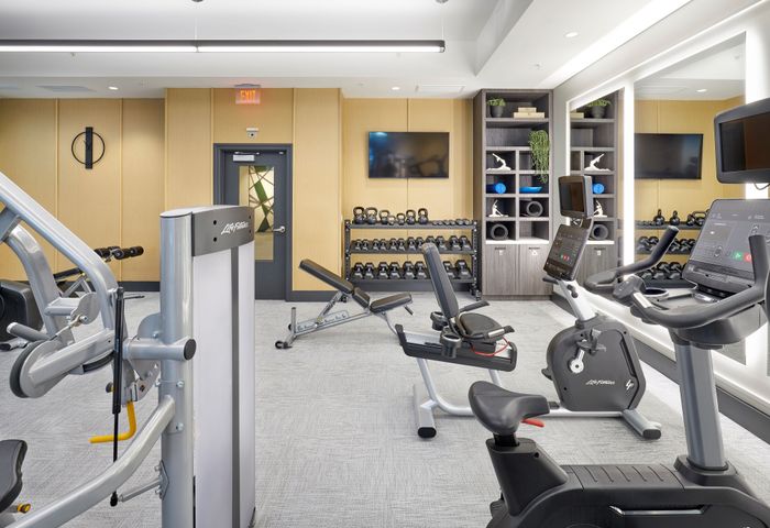 Fitness Center With Cardio & Weights- Renovated 2025 | Carlyle Place | Luxury Alexandria VA Apartments | Alexandria VA Apartments
