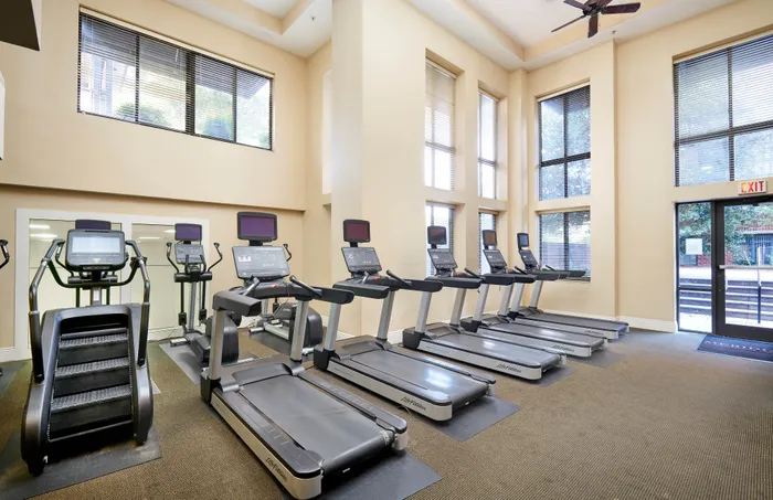 Photo of Cardio Equipment in Our Fitness Center | Meridian at Courthouse Commons | Arlington VA Apartments
