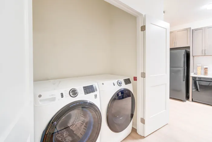 Washer/Dryer- A 1BR-H ANSI Accessible Floor Plan | Indigo at McLean Station | Affordable Tysons Corner Apartments | Affordable Fairfax VA Apartments | Affordable McLean VA Apartments