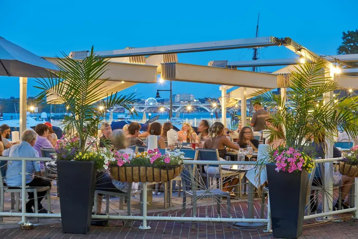 Historic streets, colonial-style architecture and waterfront dining and shopping in Old Town Alexandria near Meridian at Eisenhower Station.
