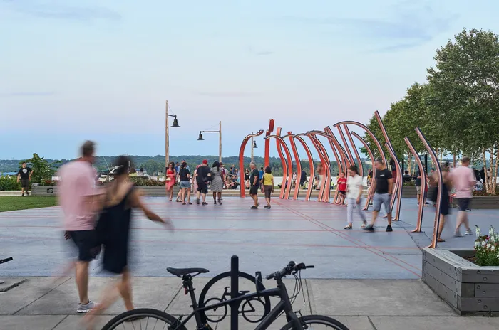 Historic streets, colonial-style architecture and waterfront dining and shopping in Old Town Alexandria near Meridian at Eisenhower Station.