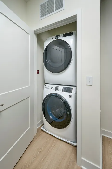 Indigo at McLean Station Phase I Model Apartment Washer/Dryer | Affordable Tysons Corner Apartments | Affordable Fairfax VA Apartments | Affordable McLean VA Apartment