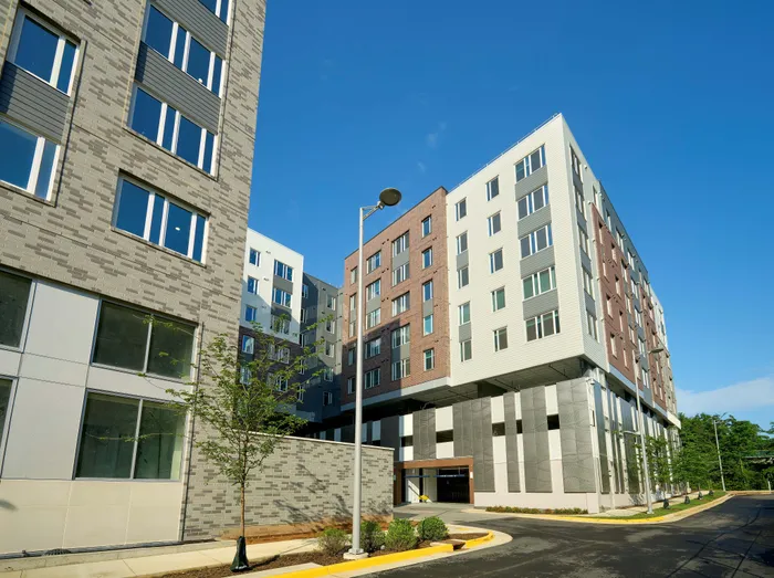 Exterior Photo of Indigo at McLean Station | Affordable Tysons Corner Apartments | Affordable McLean Apartments | Affordable Fairfax Apartments