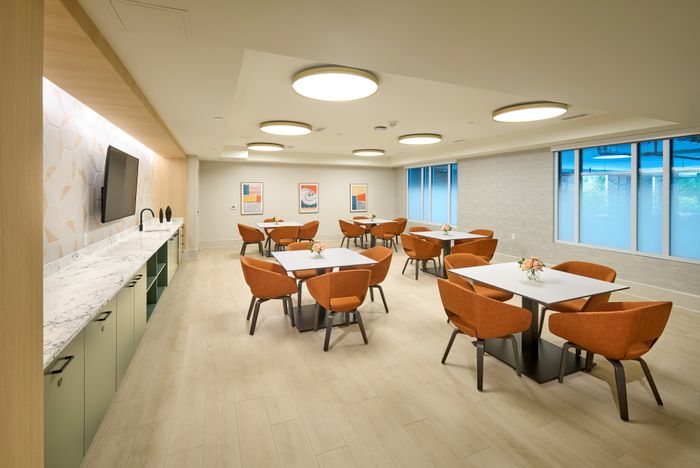 Indigo at McLean Station Phase I Multi-Purpose Party Room With Seating Areas, TV & More | Affordable Tysons Corner Apartments | Affordable McLean VA Apartments | Affordable Fairfax VA Apartments