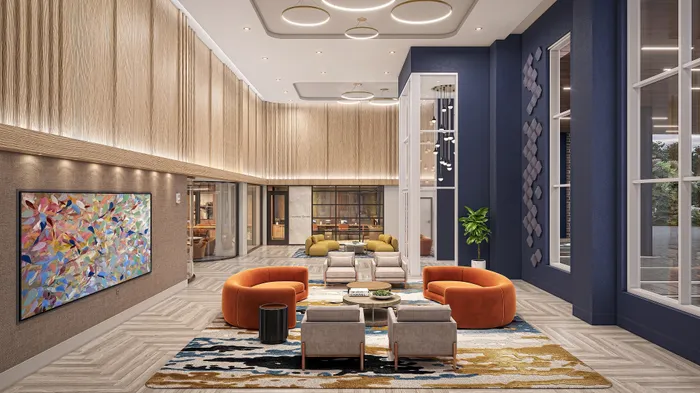 Phase II Lobby Rendering | Indigo at McLean Station | Affordable Tysons Corner Apartments | Affordable McLean Apartments | Affordable Fairfax Apartments