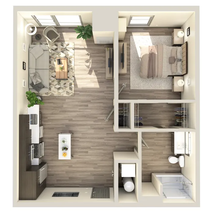 Zinc image with furnishings
