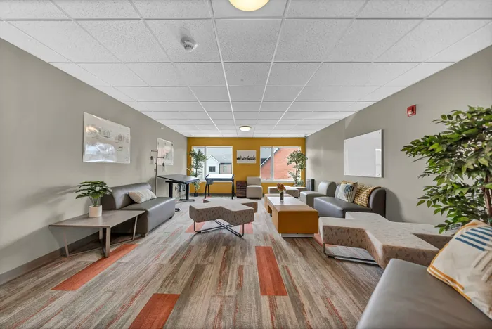 Study space for architectural work and other studies in apartment complex by UB South.