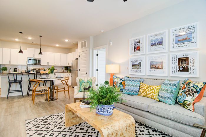 Model Living room and kitchen atCadence Sugar Hill, Sugar Hill, GA 30518