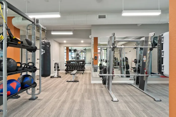 Core strength fitness area at The Parq at Chesterfield, Chesterfield, MO  63017