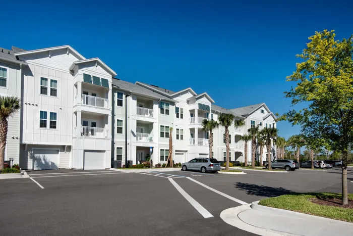apartment building exterior on sunny day