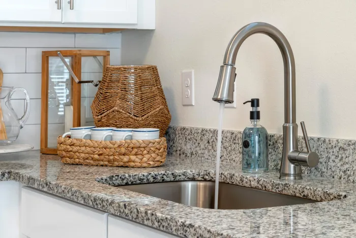 upclose of sink in kitchen