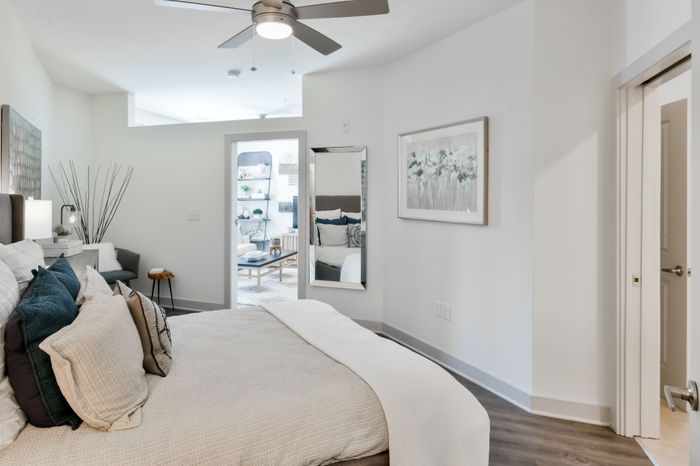 Bedroom with Ceiling Fan at Park 35 Birmingham AL 35222