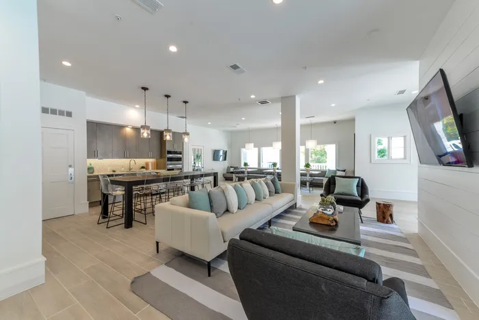 Resident Clubhouse with kitchen at The Kendrick Apartments in Atlanta, GA 30324