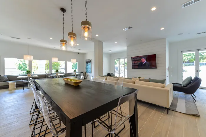 Lounge area at resident clubhouse  at The Kendrick Apartments in Atlanta, GA 30324