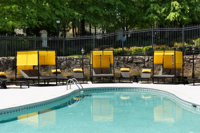 Poolside Cabanas at The Kendrick Apartments in Atlanta, GA 30324