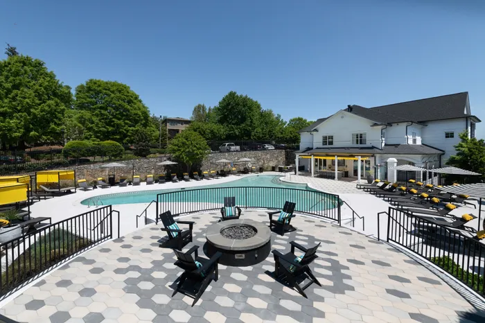 Fire Pit and Swimming Pool at The Kendrick Apartments in Atlanta, GA 30324