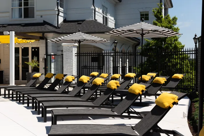 Lounge Chairs at the Pool at The Kendrick Apartments in Atlanta, GA 30324