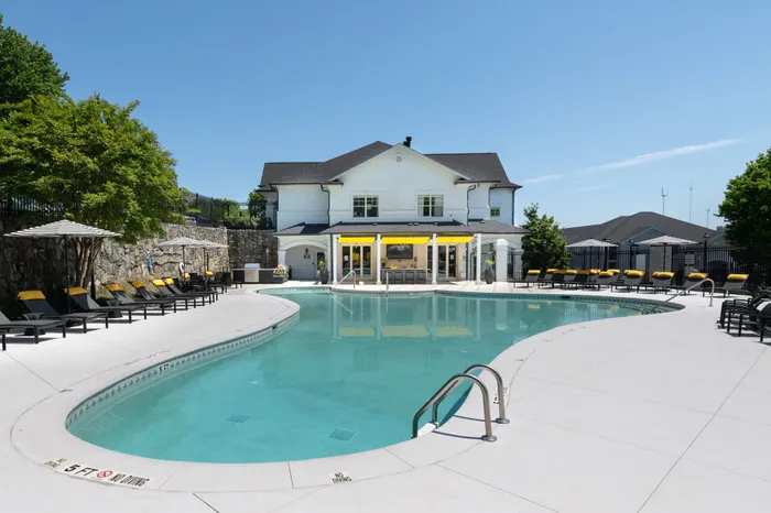 Expansive Pool Deck at The Kendrick Apartments in Atlanta, GA 30324