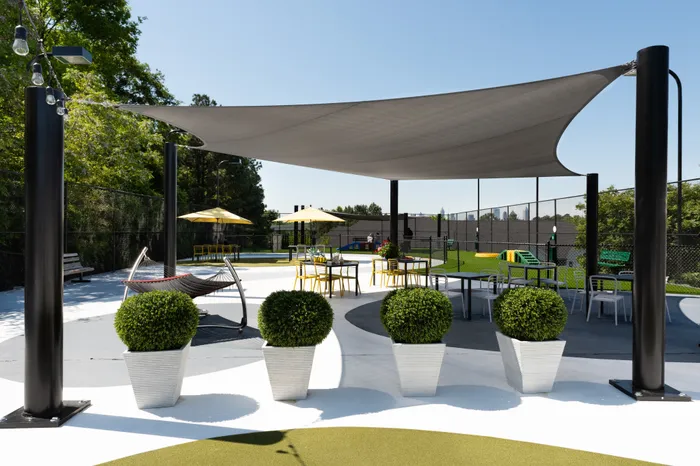 The Roof Amenity Area at The Kendrick Apartments in Atlanta, GA 30324