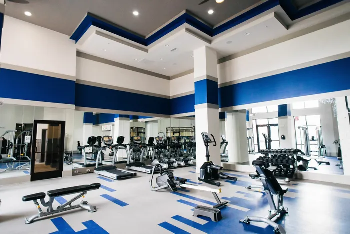 Cardio equipment and machines in fitness center