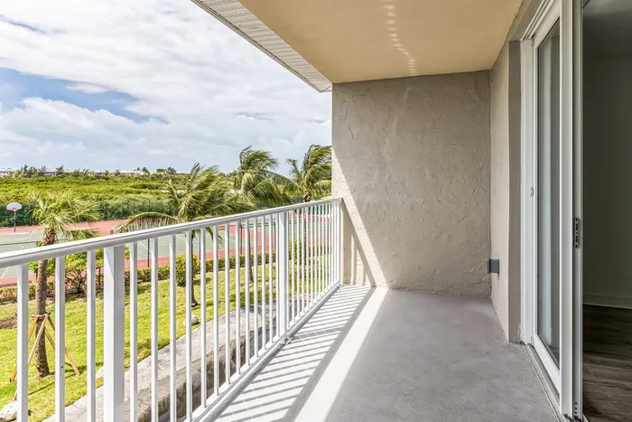 Newly designed balcony with view
