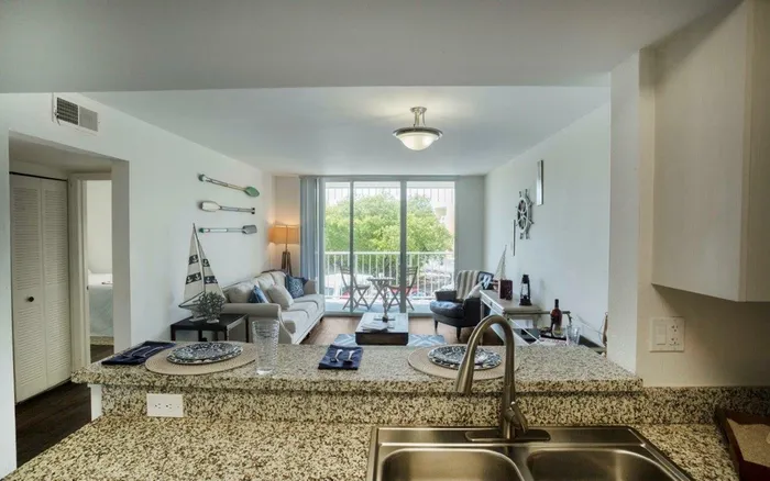View from Kitchen to Living Room
