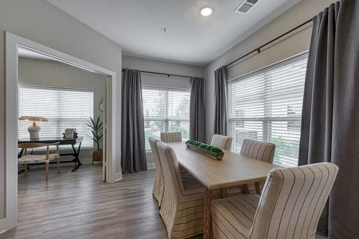 two bedroom model dining room Encore Apartments Belton MO