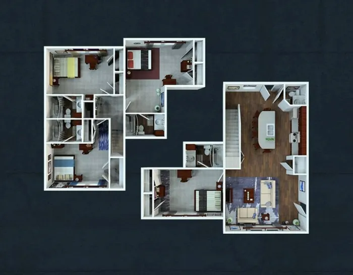 4x4.5 Townhome