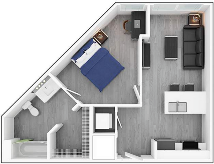 1 Bedroom Corner