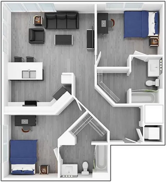 2 Bedroom Corner