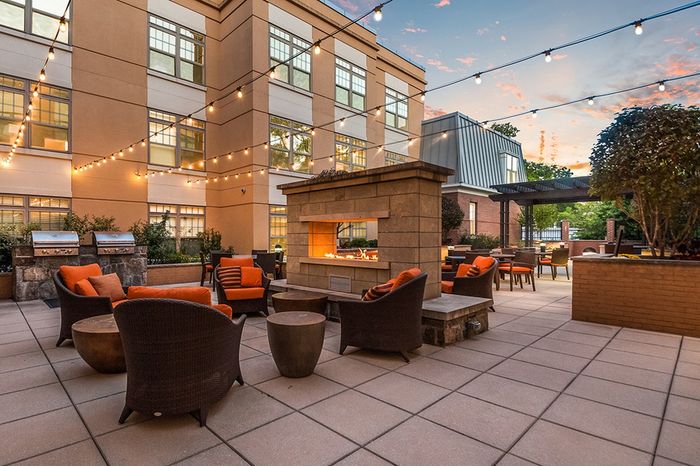 Northgate outdoor fireplace lounge