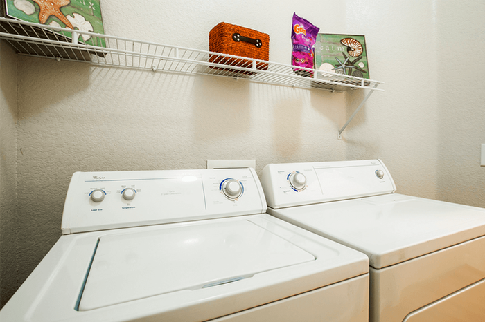 Model apartment washer and dryer