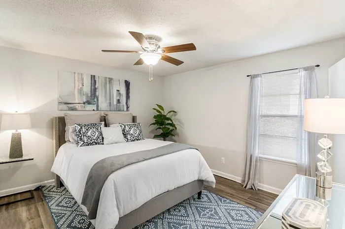 Model apartment bedroom