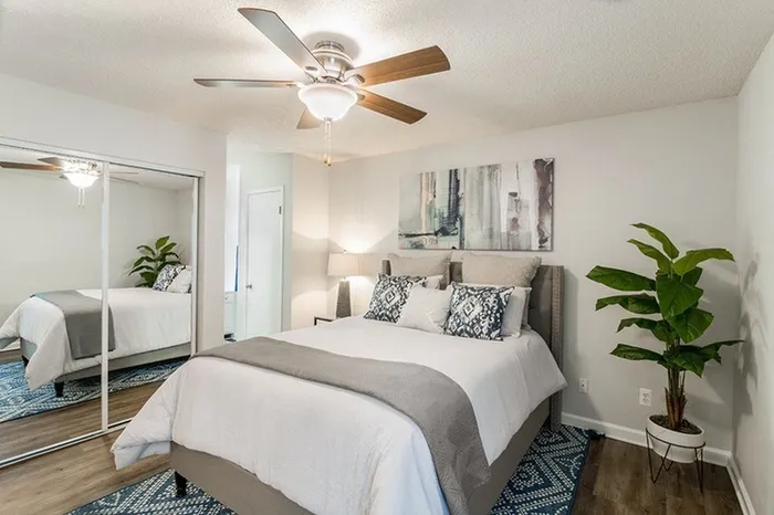 Model apartment bedroom