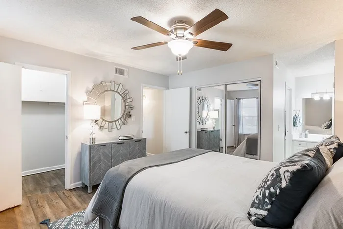 Model apartment bedroom