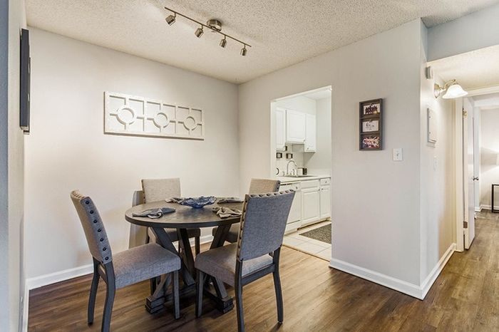 Model apartment dining area