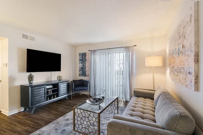 Model apartment living area