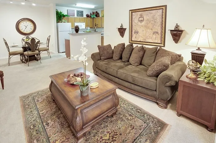 Model apartment living area