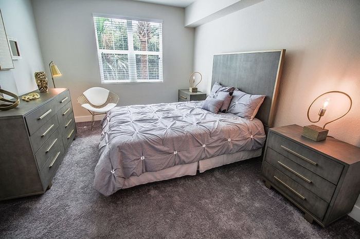 Model apartment bedroom