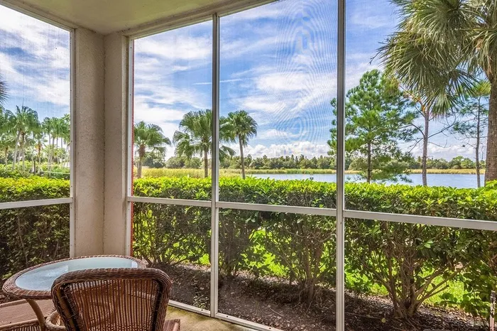 Model apartment screened lanai