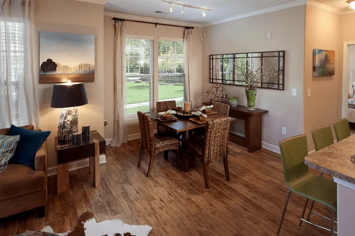 Model apartment dining area